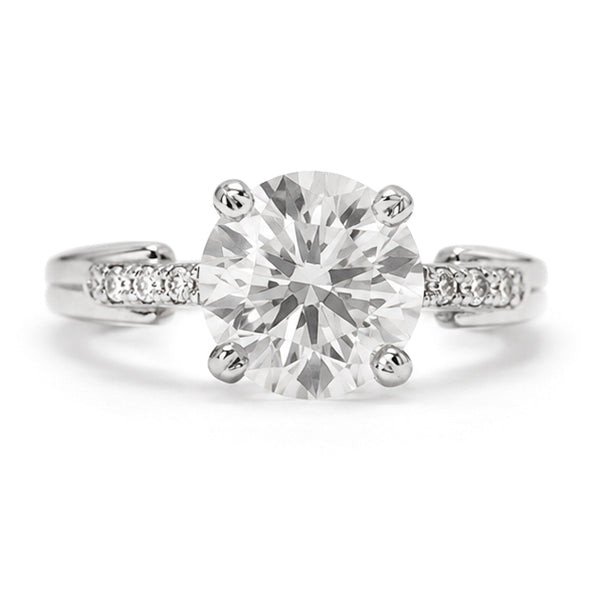 RS-10511 | D-Color 2CT Ring | White Gold Plated