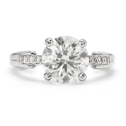 RS-10511 | D-Color 2CT Ring | White Gold Plated