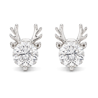 ES-20091 | D-Color 1CT Stud Earrings | White Gold Plated