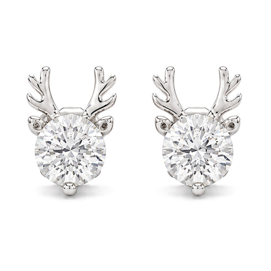 ES-20091 | D-Color 1CT Stud Earrings | White Gold Plated