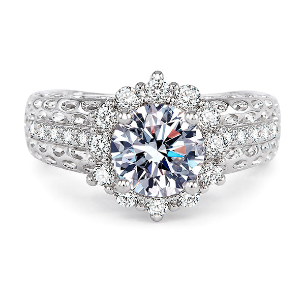 RS-10541 | D-Color 2CT Ring | White Gold Plated