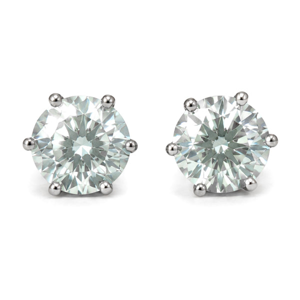 ES-20082 | Fancy Color 1CT Stud Earrings | White Gold Plated