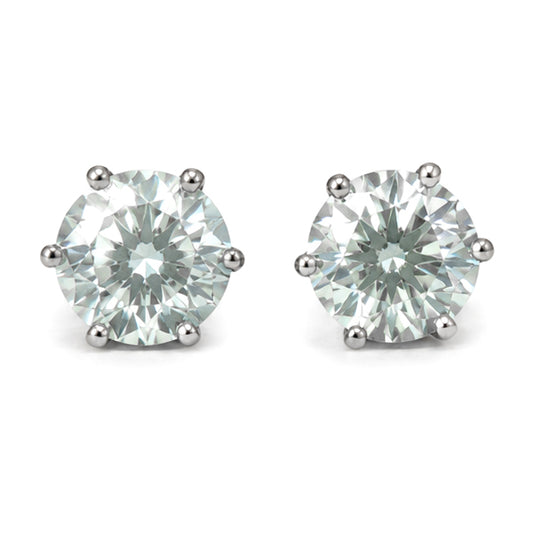 ES-20082 | Fancy Color 1CT Stud Earrings | White Gold Plated