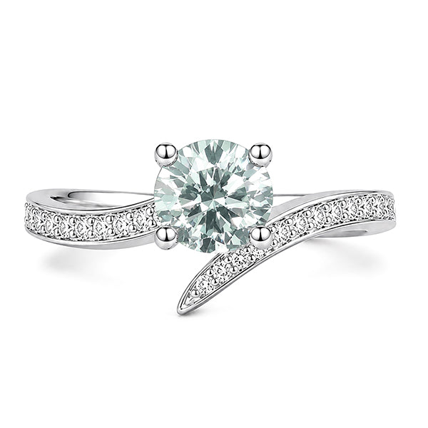 RS-10212 | Fancy Color 2CT Ring | White Gold Plated