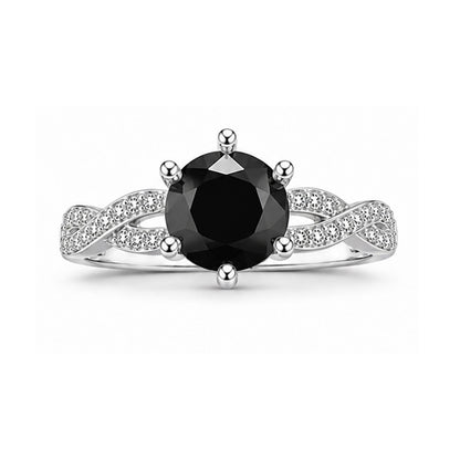 RS-10203 | Fancy Color 2CT Ring | White Gold Plated