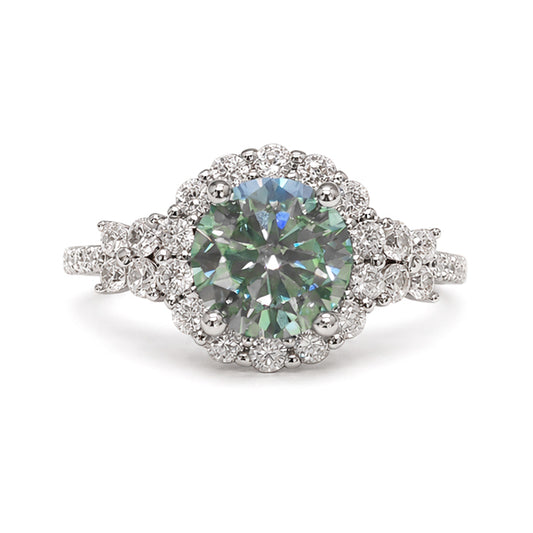 RS-10172 | Fancy Color 2CT Ring | White Gold Plated