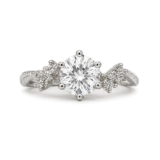 RS-10411 | D-Color 1CT Ring | White Gold Plated