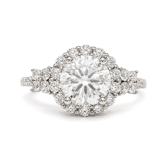 RS-10171 | D-Color 2CT Ring | White Gold Plated