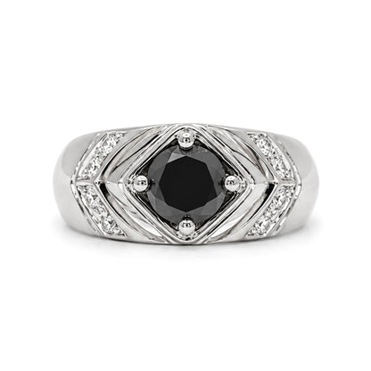 RS-10303 | Men's Fancy Color 1CT Ring | White Gold Plated