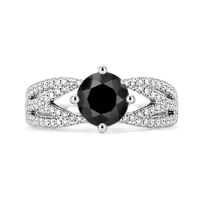 RS-10183 | Fancy Color 2CT Ring | White Gold Plated