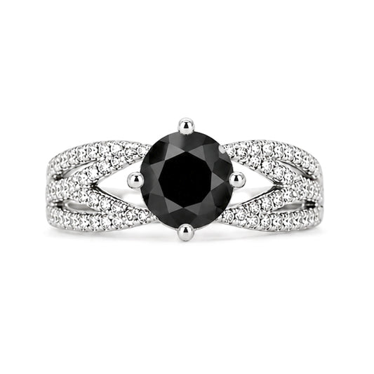 RS-10183 | Fancy Color 2CT Ring | White Gold Plated