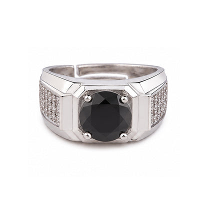 RS-10353 | Men's Fancy Color 2CT Ring | White Gold Plated