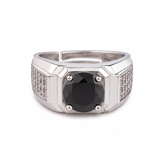 RS-10353 | Men's Fancy Color 2CT Ring | White Gold Plated