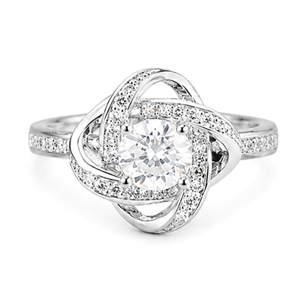 RS-10531 | D-Color 1CT Ring | White Gold Plated
