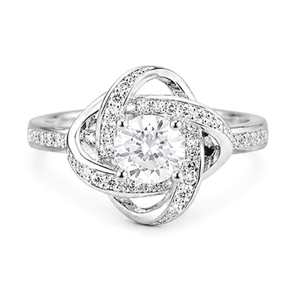 RS-10531 | D-Color 1CT Ring | White Gold Plated