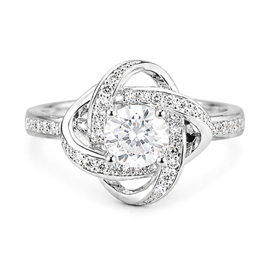 RS-10531 | D-Color 1CT Ring | White Gold Plated