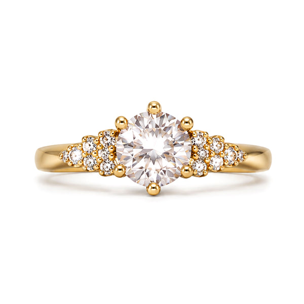 RS-10404 | D-Color 1CT Ring | 18K Gold Plated