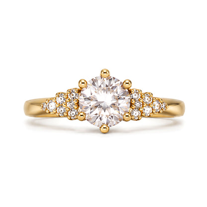 RS-10404 | D-Color 1CT Ring | 18K Gold Plated