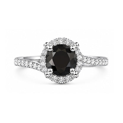 RS-10123 | Fancy Color 1CT Ring | White Gold Plated