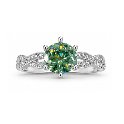 RS-10202 | Fancy Color 2CT Ring | White Gold Plated