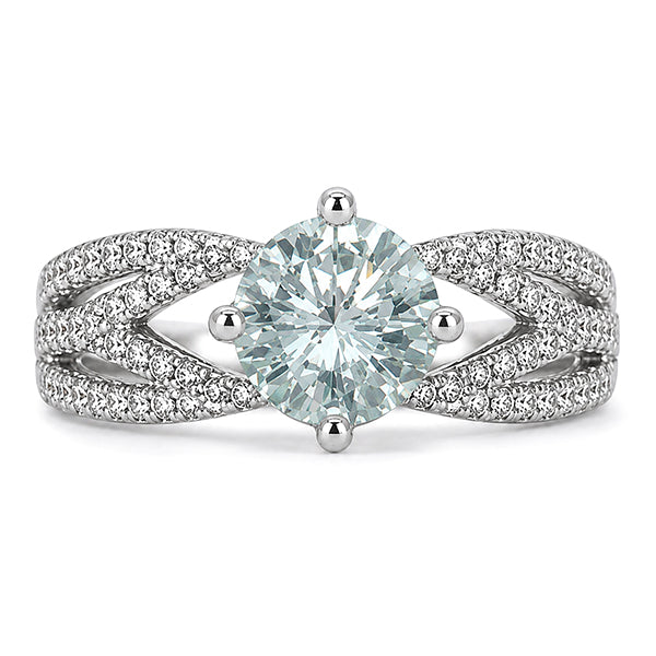 RS-10182 | Fancy Color 2CT Ring | White Gold Plated