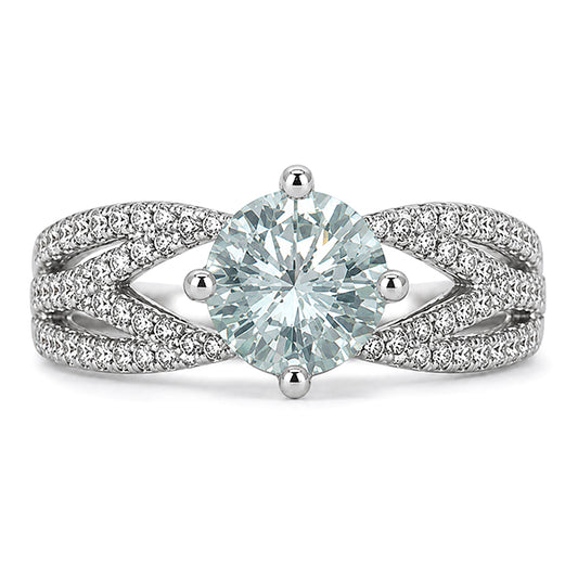 RS-10182 | Fancy Color 2CT Ring | White Gold Plated