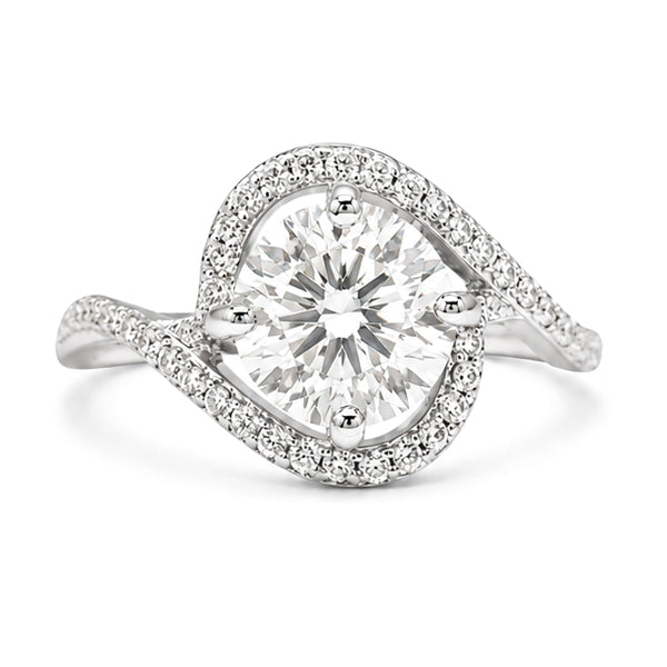 RS-10521 | D-Color 2CT Ring | White Gold Plated
