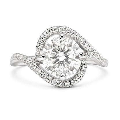 RS-10521 | D-Color 2CT Ring | White Gold Plated