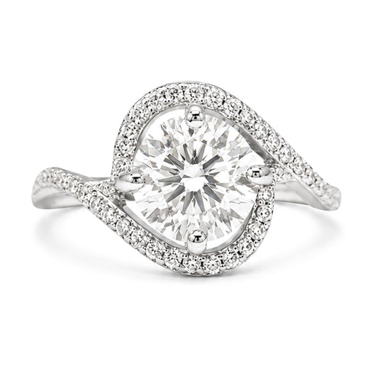 RS-10521 | D-Color 2CT Ring | White Gold Plated