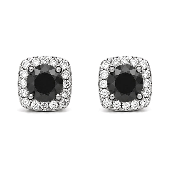 ES-20053 | Fancy Color 1CT Stud Earrings | White Gold Plated