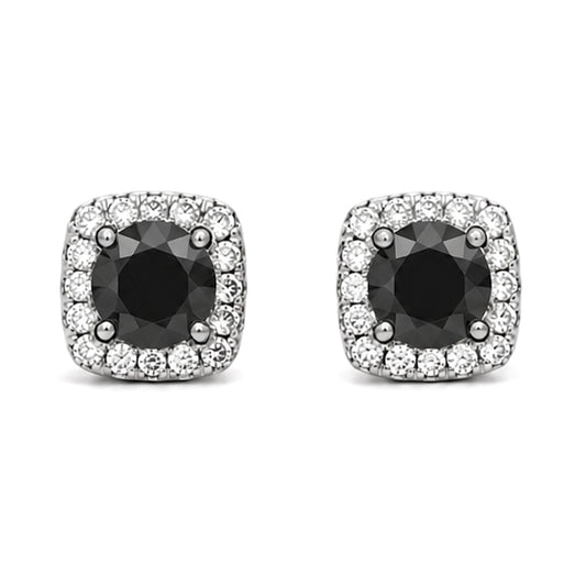 ES-20053 | Fancy Color 1CT Stud Earrings | White Gold Plated