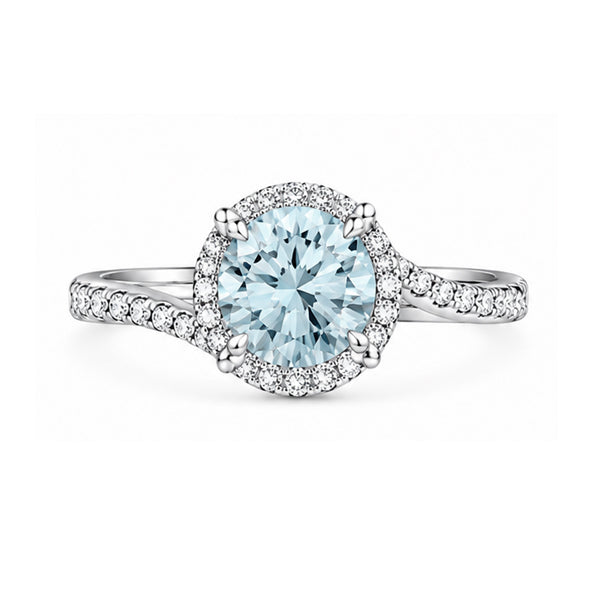 RS-10122 | Fancy Color 1CT Ring | White Gold Plated