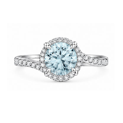 RS-10122 | Fancy Color 1CT Ring | White Gold Plated