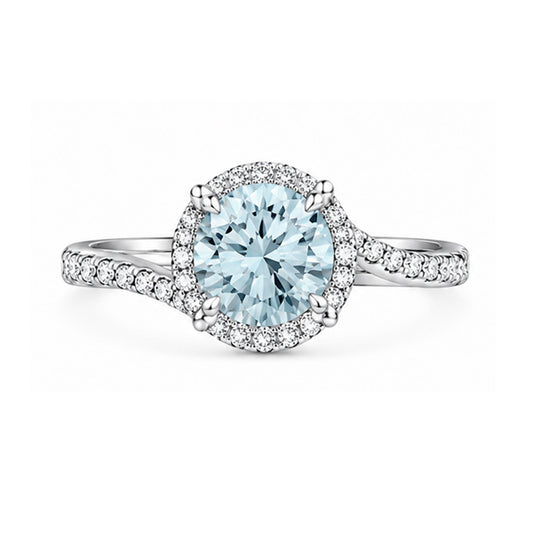 RS-10122 | Fancy Color 1CT Ring | White Gold Plated