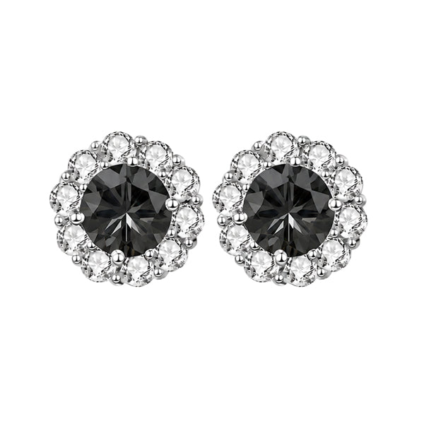 ES-20013 | Fancy Color 2CT Stud Earrings | White Gold Plated