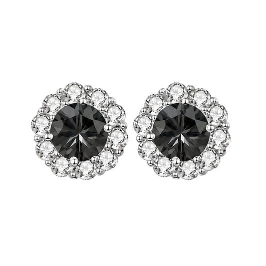 ES-20013 | Fancy Color 2CT Stud Earrings | White Gold Plated