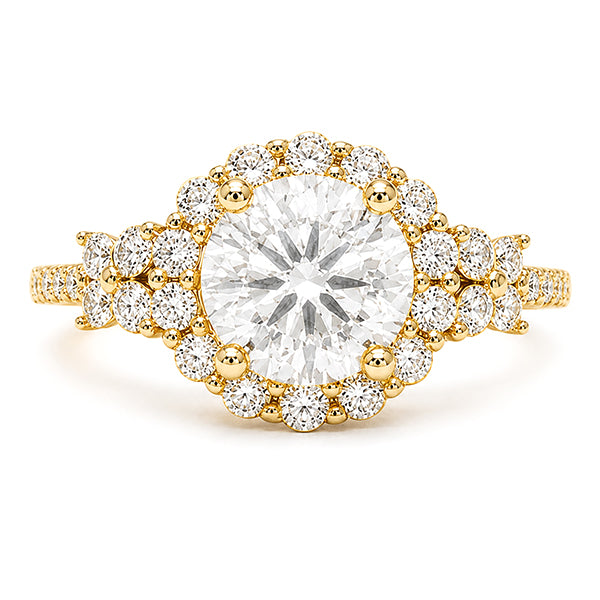 RS-10174 | Fancy Color 2CT Ring | 18K Gold Plated