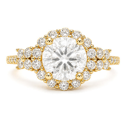 RS-10174 | Fancy Color 2CT Ring | 18K Gold Plated