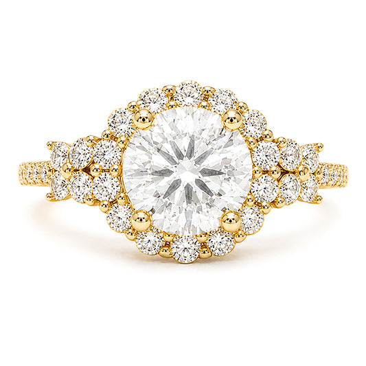 RS-10174 | Fancy Color 2CT Ring | 18K Gold Plated