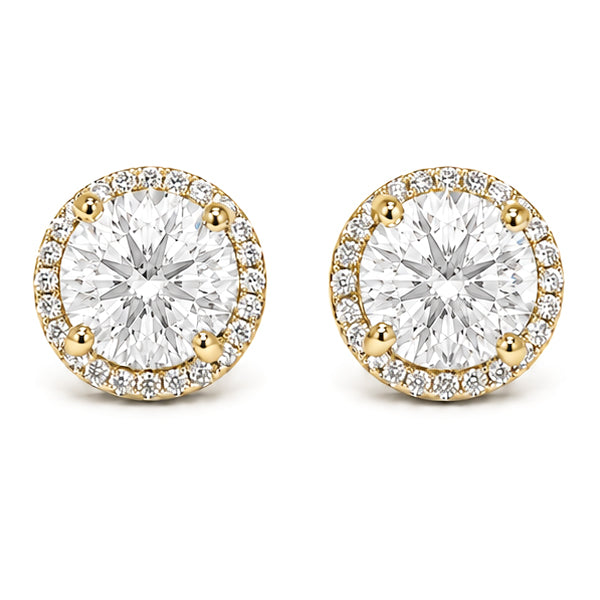 ES-20114 | Fancy Color 4CT Stud Earrings | 18K Gold Plated