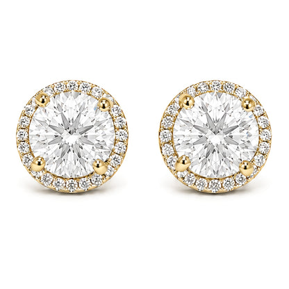 ES-20114 | Fancy Color 4CT Stud Earrings | 18K Gold Plated
