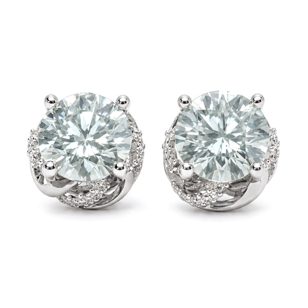 ES-20102 | Fancy Color 2CT Stud Earrings | White Gold Plated