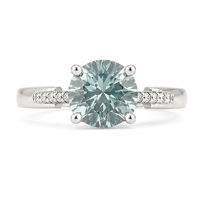 RS-10512 | Fancy Color 2CT Ring | White Gold Plated