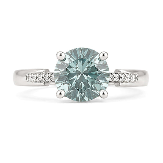 RS-10512 | Fancy Color 2CT Ring | White Gold Plated