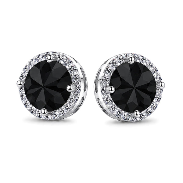 ES-20023 | Fancy Color 2CT Stud Earrings | White Gold Plated
