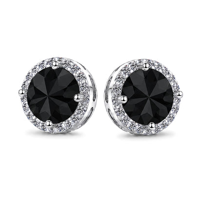 ES-20023 | Fancy Color 2CT Stud Earrings | White Gold Plated
