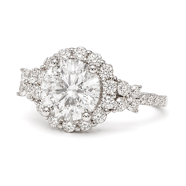 RS-10171 | D-Color 2CT Ring | White Gold Plated