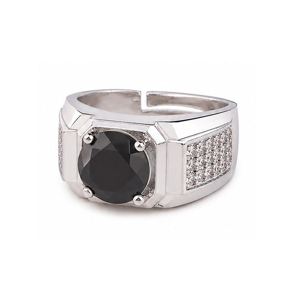 RS-10353 | Men's Fancy Color 2CT Ring | White Gold Plated