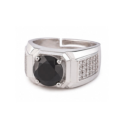 RS-10353 | Men's Fancy Color 2CT Ring | White Gold Plated