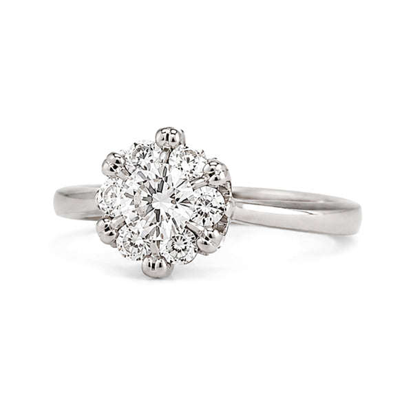 RS-10391 | D-Color 1CT Ring | White Gold Plated